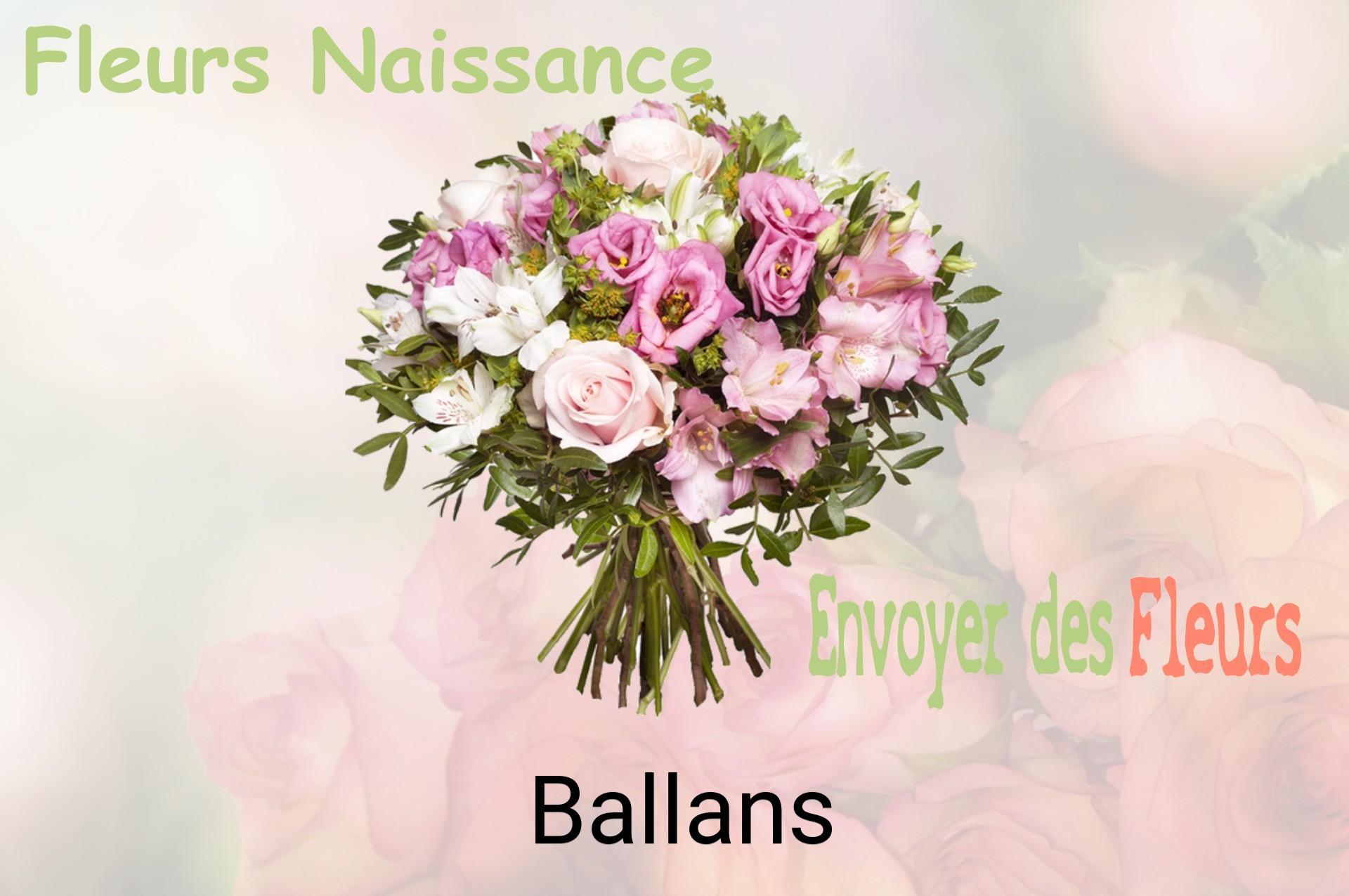 Bouquet de fleurs de naissance livré à Ballans